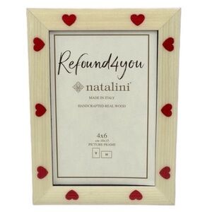 Natalini - ‘Hearts’ picture frame. 4” x 6”. NWT. Firm!